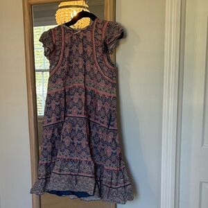 Sea New York Women XS Border Dress in Blue and Pink Floral